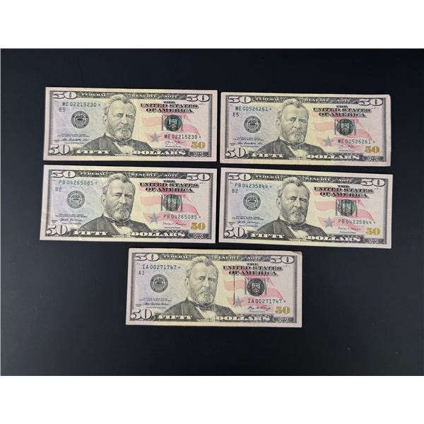 $250 Face Value $50 US Star Note Bills