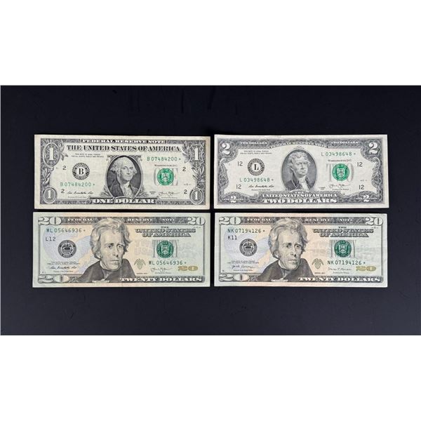 Collection of US Star Note Bills
