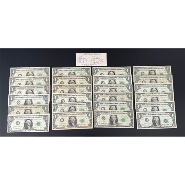 $1 US Varying Federal Reserve District Notes