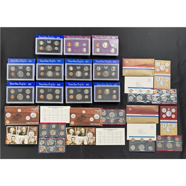 Collection of US Coin Proof Sets