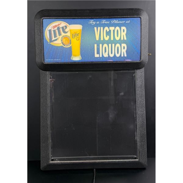 Miller Brewing Victor Liquor Lighted Sign