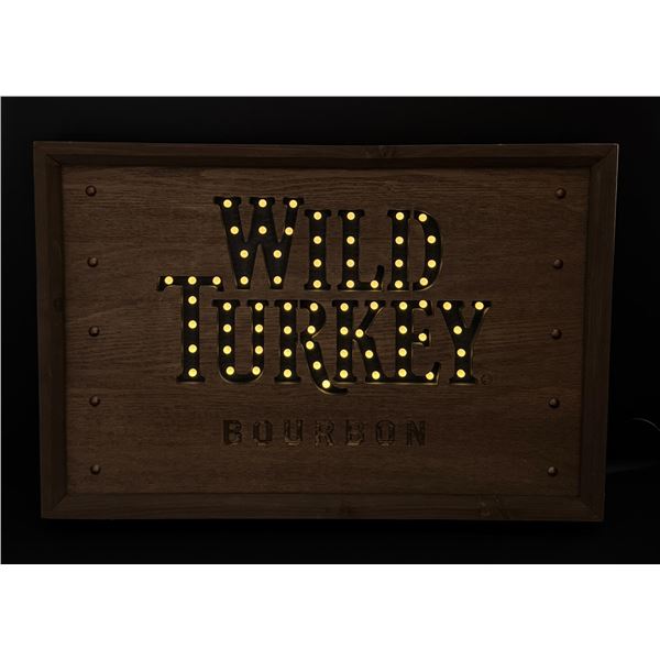 Wild Turkey Bourbon Lighted Bar Sign