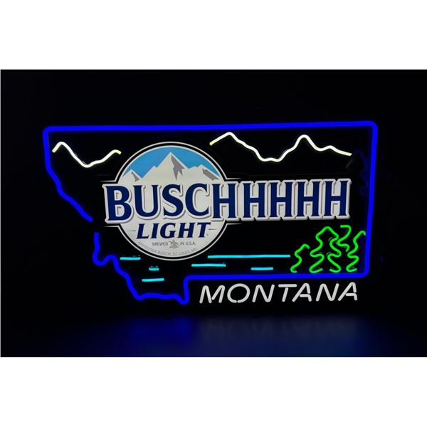 Busch Lite Montana Lighted Bar Sign