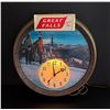 Image 1 : Great Falls Montana Ski Clock Lighted Sign