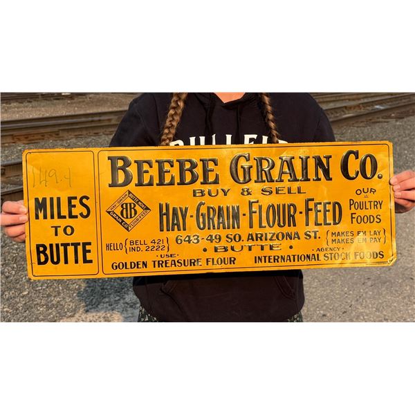 Beebe Grain Company Butte Montana Sign