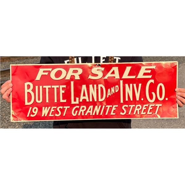 Butte Montana Land & Investment Co Sign