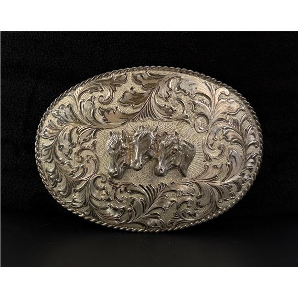 Boyd Reno Nevada Sterling Cowboy Belt Buckle