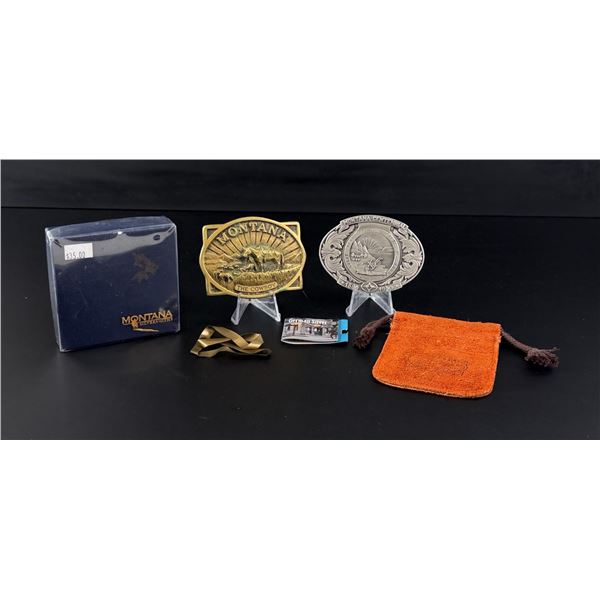 Collection of Montana Cowboy Belt Buckles