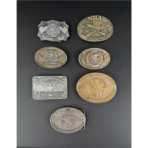 Collection of NRA Belt Buckles