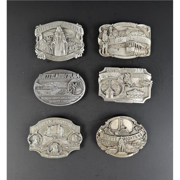 Collection of Butte Montana Belt Buckles