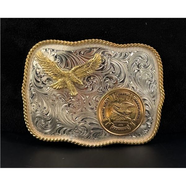 Montana Silversmiths NRA Cowboy Belt Buckle