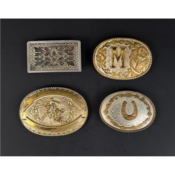 Collection of Vintage Cowboy Belt Buckles