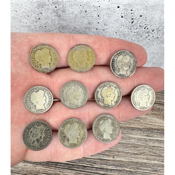 Collection of Barber Silver Dimes