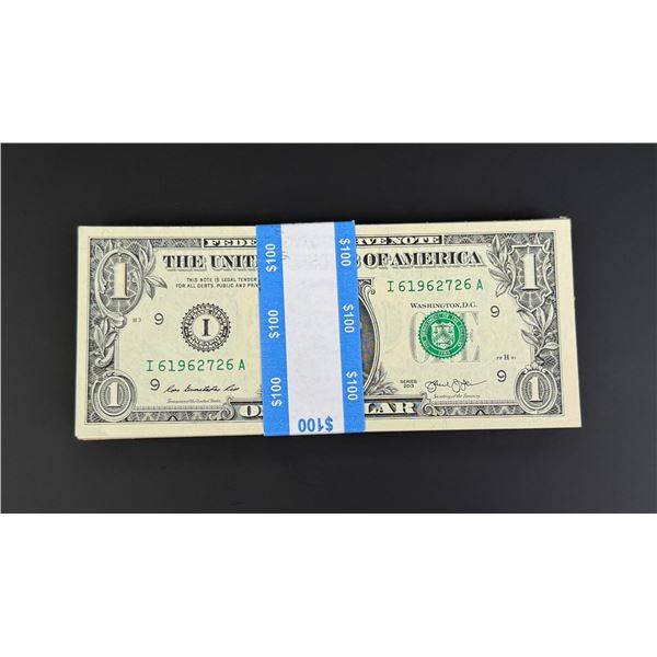 $100 Face Sequential $1 Bills Booklet Money Pad