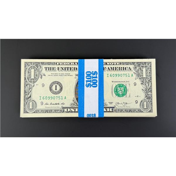 $100 Face Sequential $1 Bills Booklet Money Pad