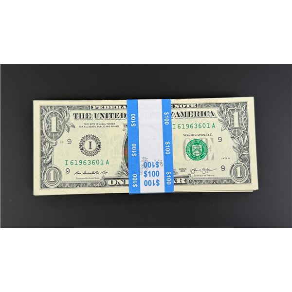 $100 Face Sequential $1 Bills Booklet Money Pad