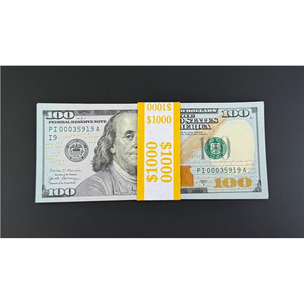 $1000 Face Value Sequential $100 Bank Notes