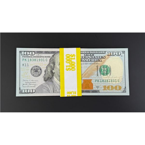 $1000 Face Value Sequential $100 Bank Notes