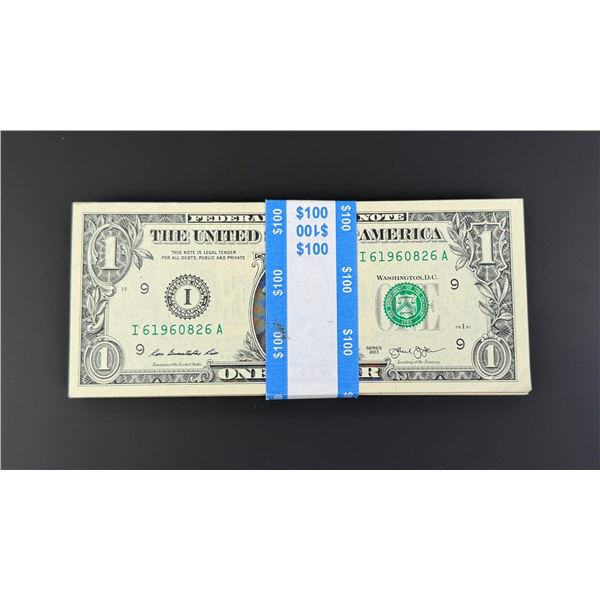 $100 Face Sequential $1 Bills Booklet Money Pad