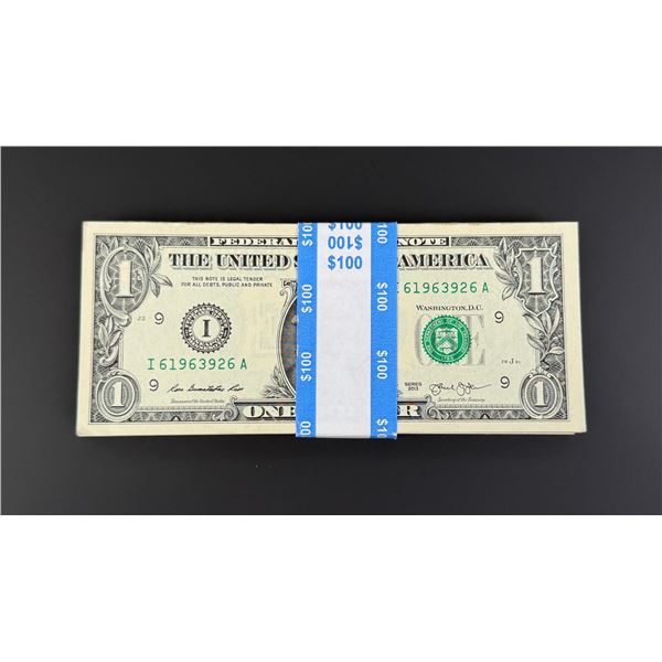 $100 Face Sequential $1 Bills Booklet Money Pad