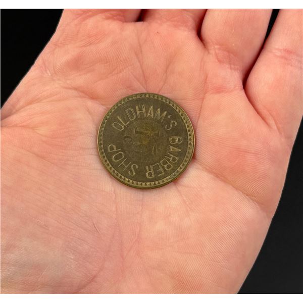 Oldhams Barber Shop St. Louis Missouri Trade Token