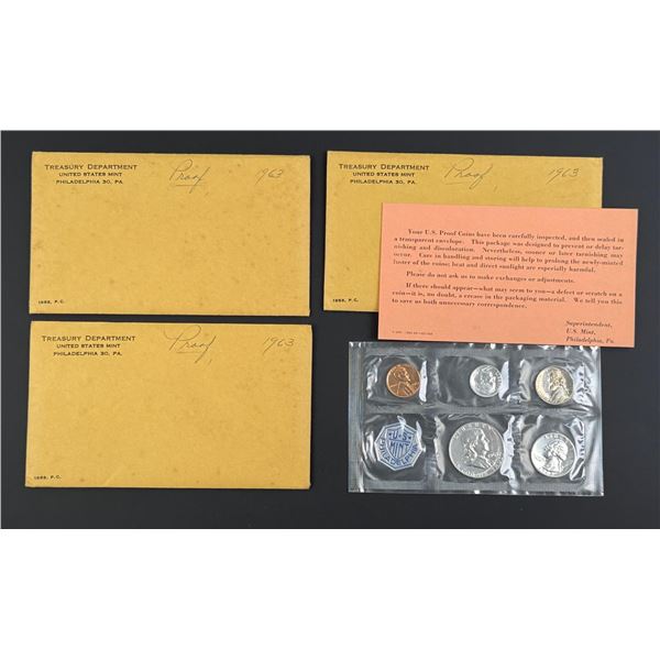 Group of 1963 US Silver Proof Coin Sets