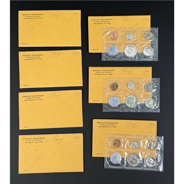 Collection of 1964 US Silver Proof Set Coin Sets