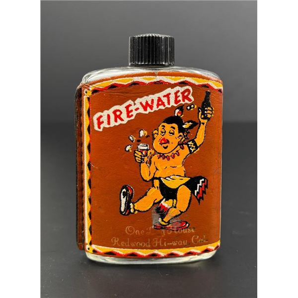 Fire Water Redwood California Glass Flask