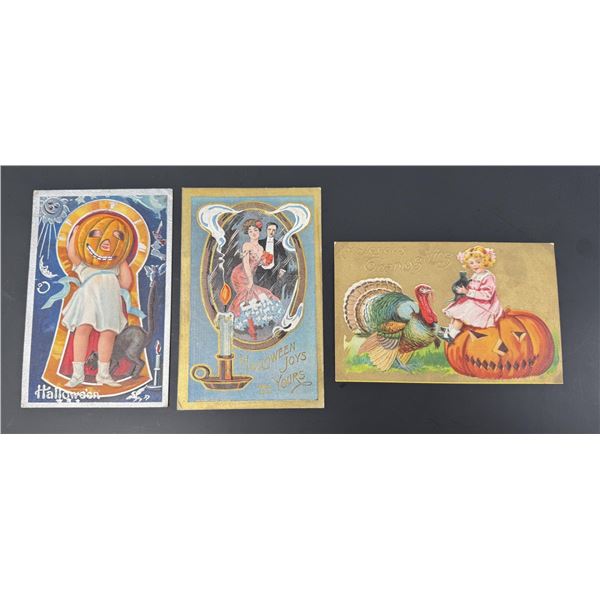 German Jack O Lantern Halloween Postcards