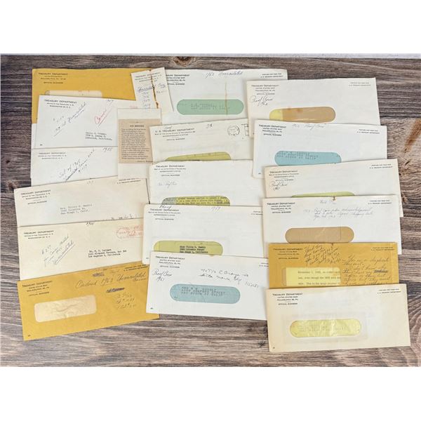 Collection of US Mint Proof Set Order Envelopes