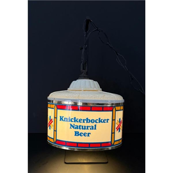 Knickerbocker Natural Beer Hanging Lamp Sign