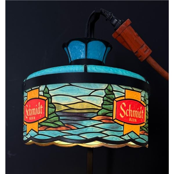 Schmidt Beer Lighted Bar Bell Lamp Sign