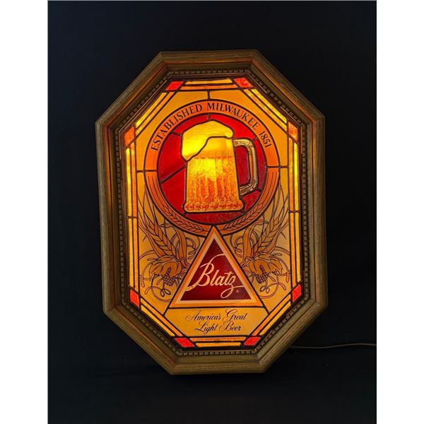 Blatz Beer Lighted Bar Sign