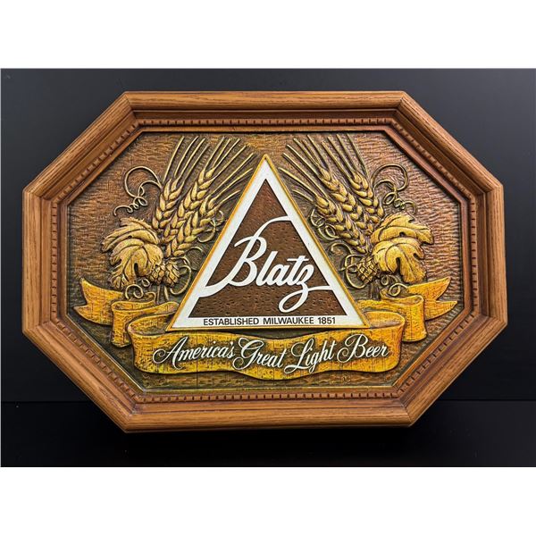Blatz Beer Advertising Bar Sign