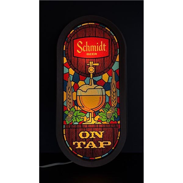 Schmidt Beer On Tap Lighted Bar Sign