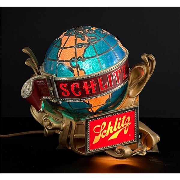 Schlitz Beer Lighted Motion Globe Light Sign