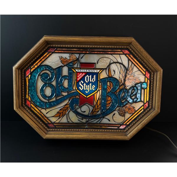 Heilemans Old Style Beer Lighted Bar Sign