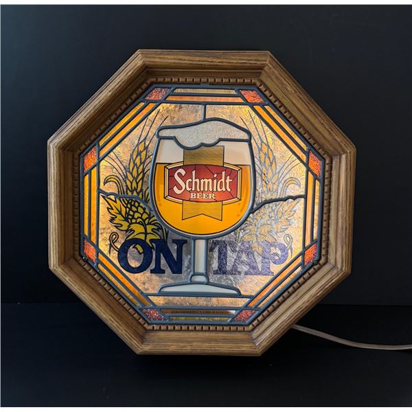 Schmidt Beer On Tap Lighted Bar Sign