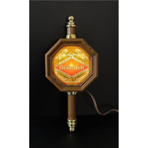 Grain Belt Beer Tap Wall Coach Lamp Sign