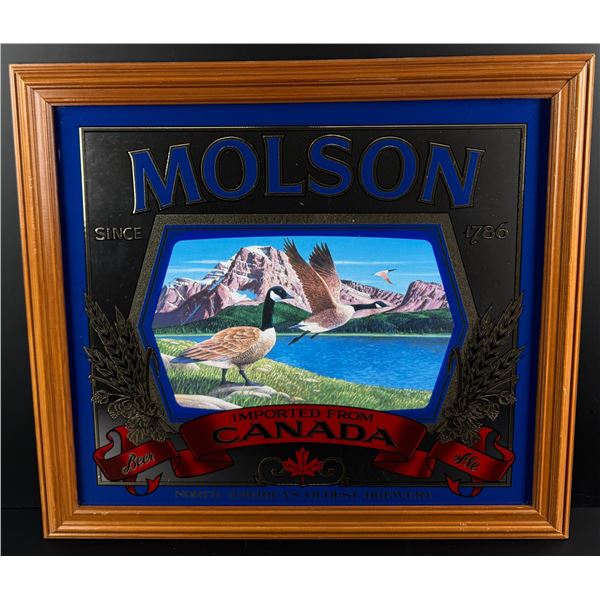 Molson Canadian Geese Beer Mirror Sign