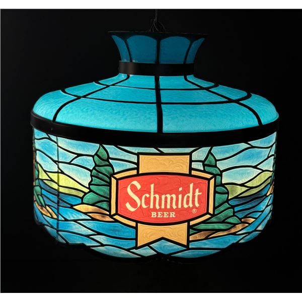Schmidt Beer Hanging Lighted Bar Lamp Sign