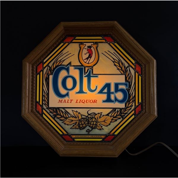 Colt 45 Malt Liquor Lighted Bar Sign
