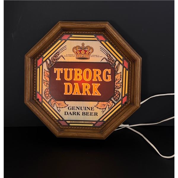 Tuborg Dark Beer Lighted Bar Sign