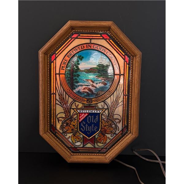 Heilemans Old Style Beer Lighted Bar Sign