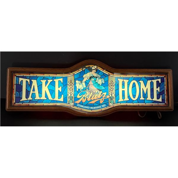 Blatz Beer Take Home Lighted Beer Sign