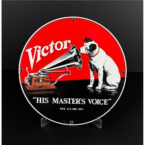 His Masters Voice Porcelain Victrola Sign