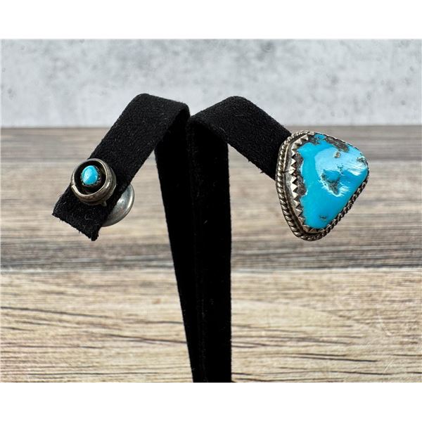 Navajo Turquoise Sterling Tie Tacks