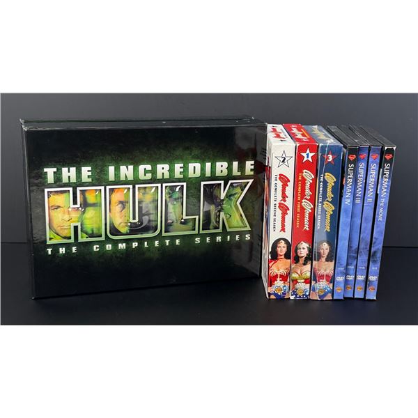 Collection of Marvel and DC DVD Movie Series