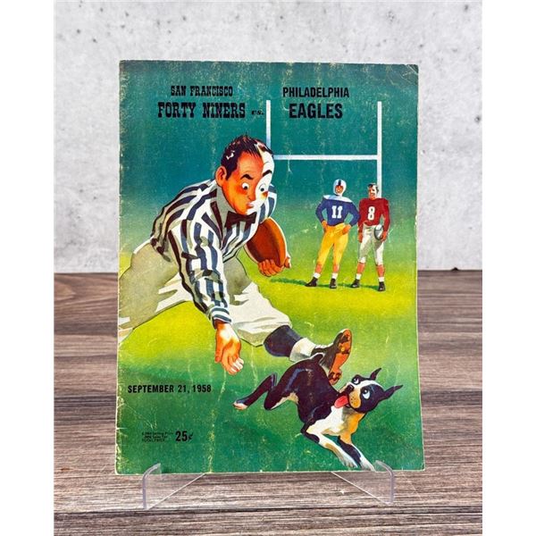 1958 NFL 49ers vs Eagles Kezar Stadium Program