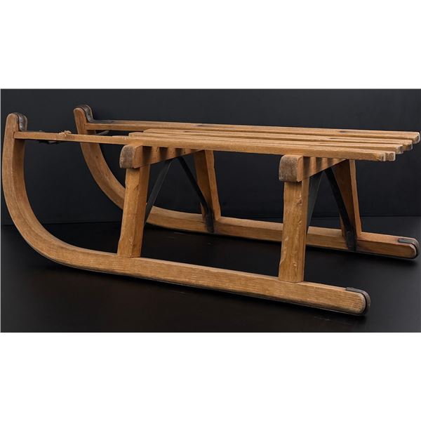 Davos Wooden Winter Sledge Snow Sled Sleigh